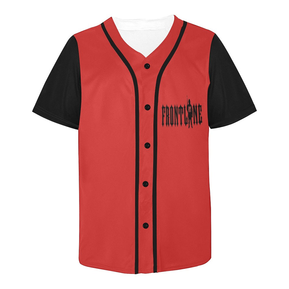 Thumbnail: RED AND BLACK BASEBALL FRONTLINE JERSEY