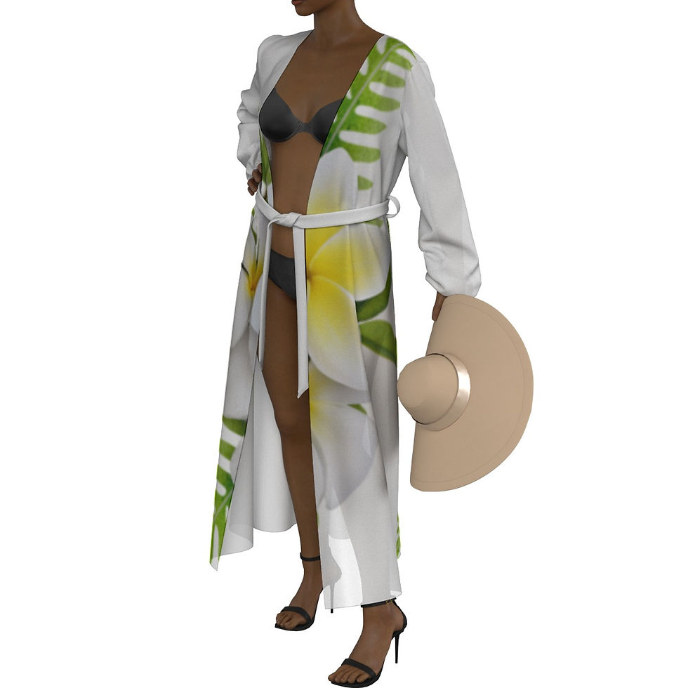 Thumbnail: Women's Lace-up Chiffon Robe