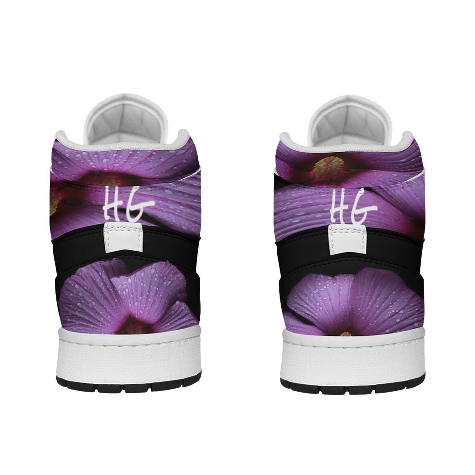 Thumbnail: Women's Purple Hawaii Girl Synthetic Leather Stitching Shoes
