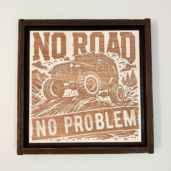 Engraved reclaimed wood Jeep sign