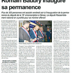 Romain Baubry inaugure sa permanence - Le Régional