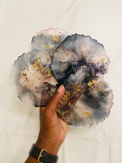 Miniature : Plateau et 4 sous verres (Personnalisé)