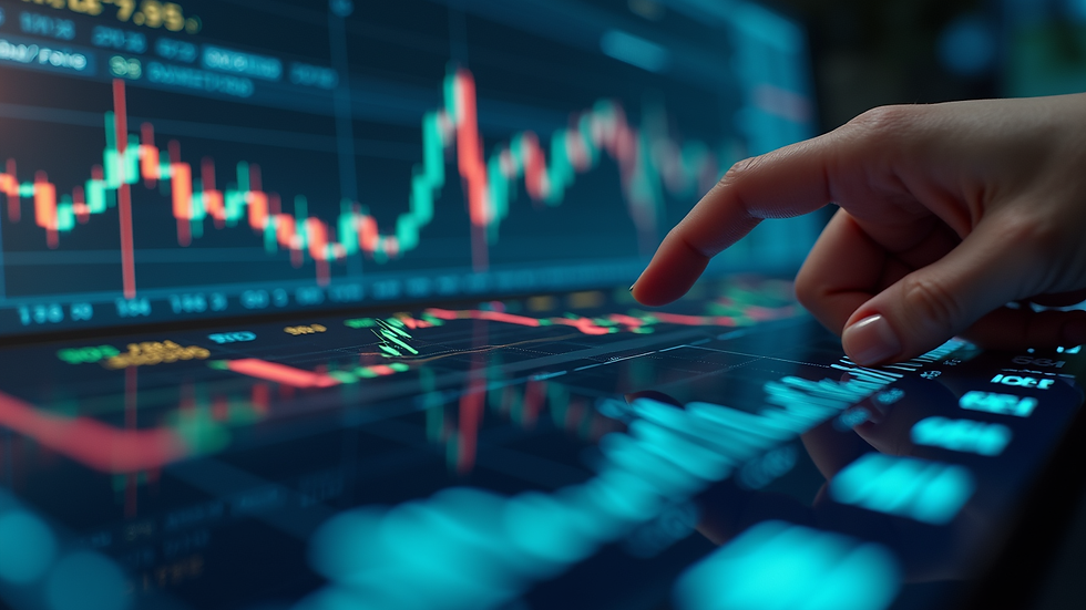 Eye-level view of a sleek trading interface displaying market data