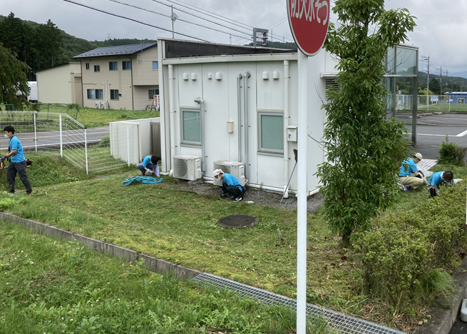 【施設外就労】外構清掃作業（株式会社オカムラ 御殿場事業所様）