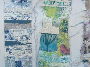 Day 2 @Creative Threads workshop and Print, Collage & Stitch