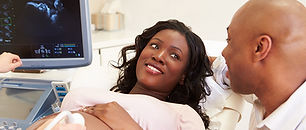 Woman getting ultrasound