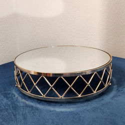 Gold Mirror Cake Plate