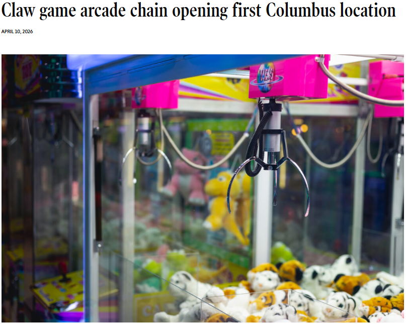 Fantasy Claw Arcade Is Getting Noticed Ahead of Easton Town Center Opening in Columbus, OH