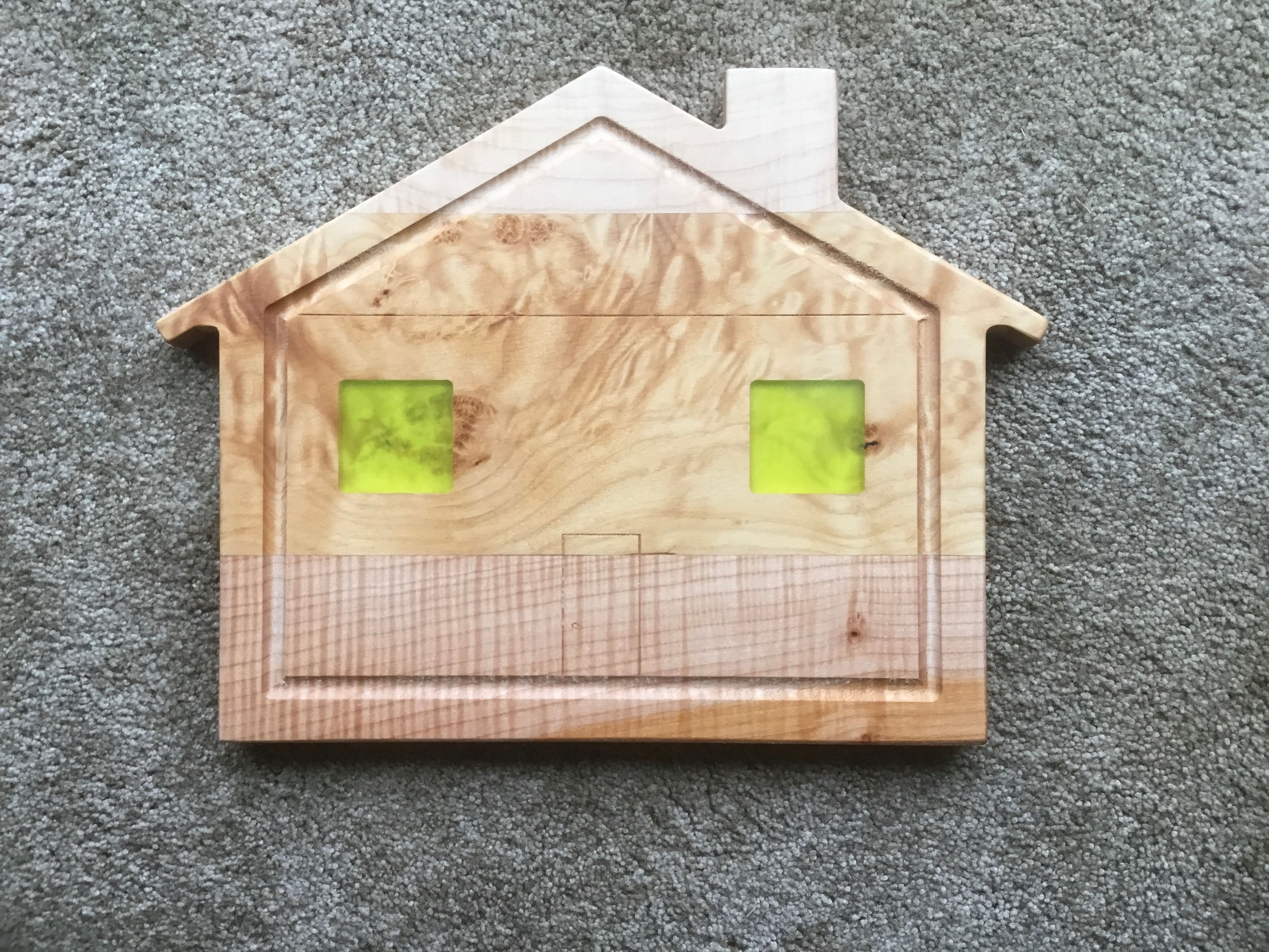 Wooden House-Shaped Cutting Board