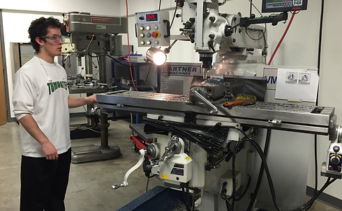 Most of the machining was done on this manual mill