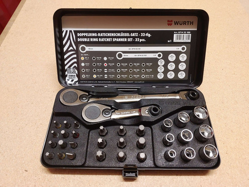Wurth Double Ratchet Ring set (071423200) 32 pce | mghrebuilds.com.au