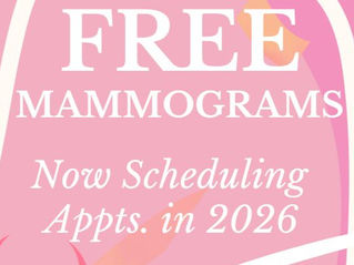 Now Scheduling Mammogram Appointments for 2026