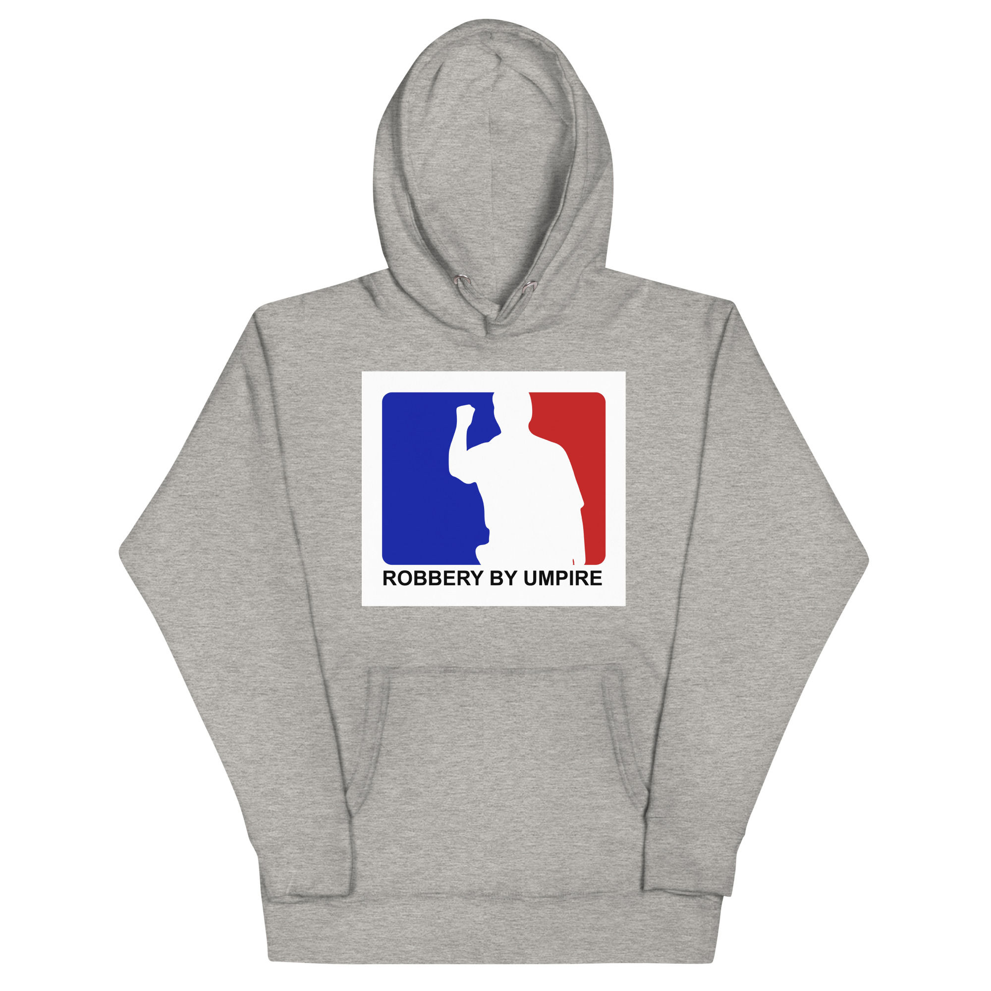 Your Out - Premium Grey Baseball Hoodie