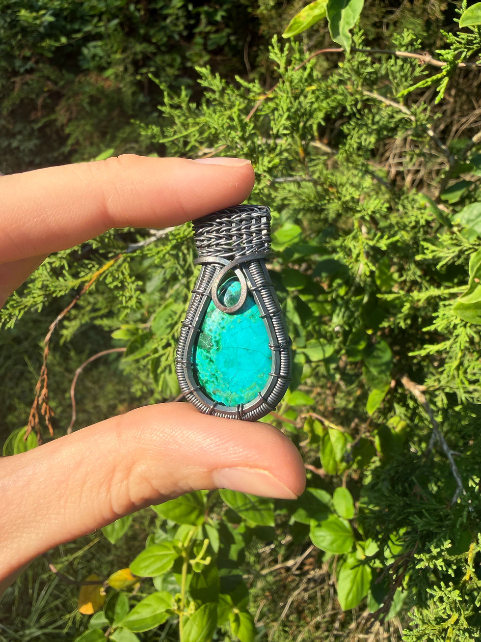 Thumbnail: Chrysocolla Malachite pendant 