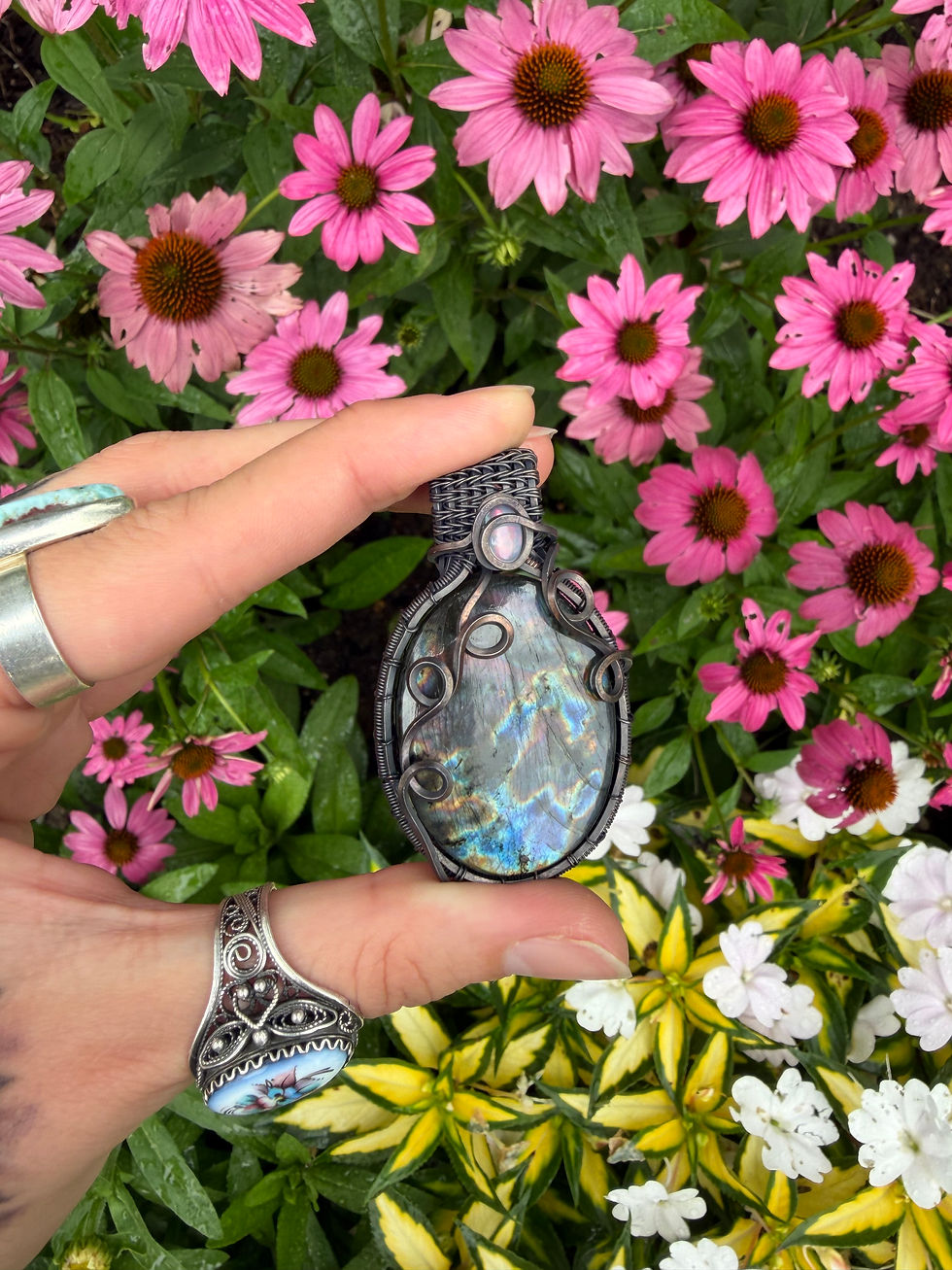 Thumbnail: Spectrolite Labradorite & Opal pendant 