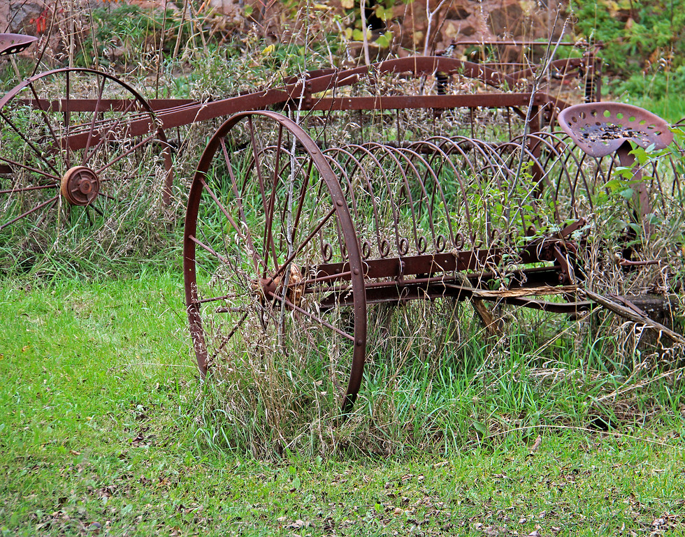 Old farm implement along Rustic Road 61 in Outagmie County