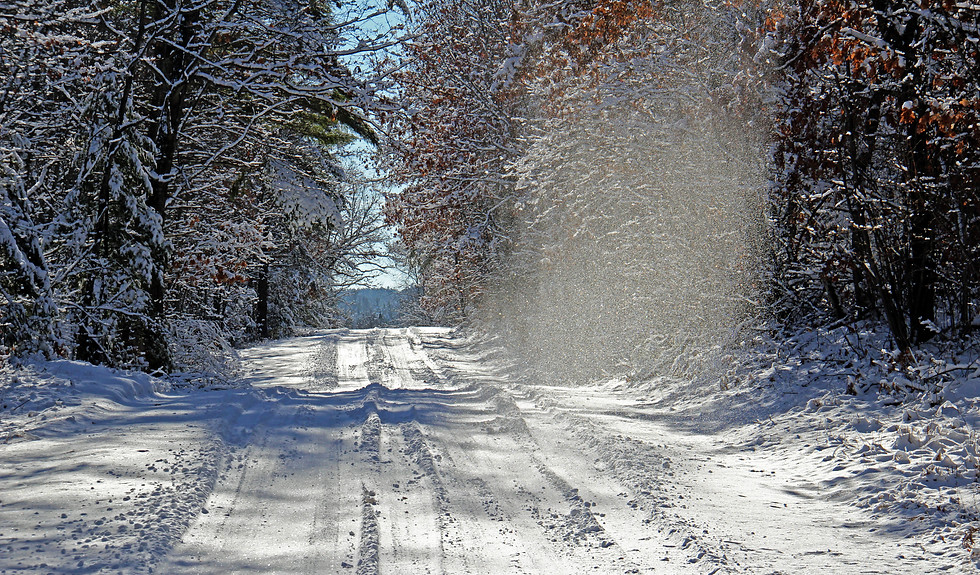 Snowy Rustic Road 76 in Clark County