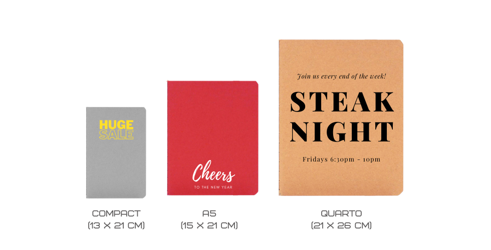 Stitchabble Notebooks Sizes