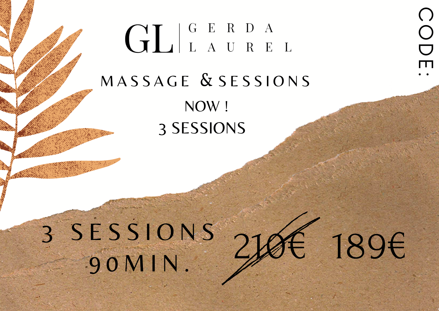Coupon for 3 sessions of 90 minutes each