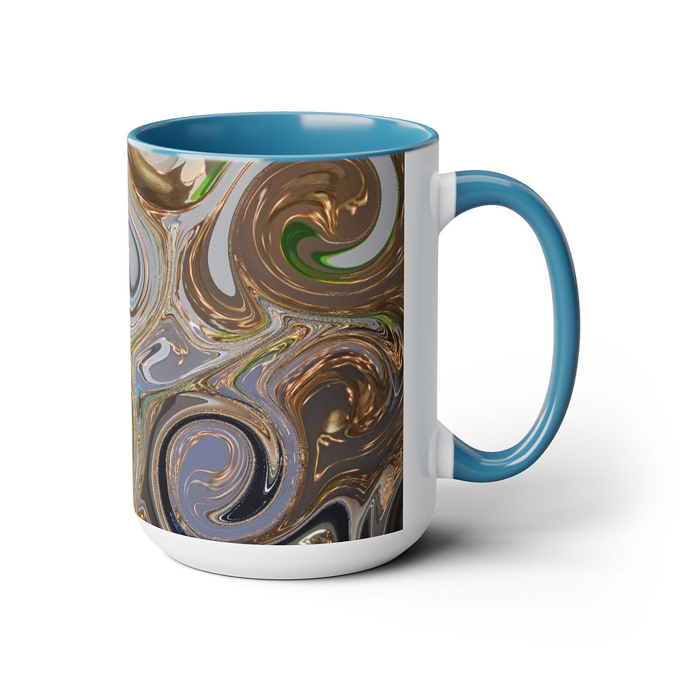 Thumbnail: Two-Tone Coffee Mugs, 15oz