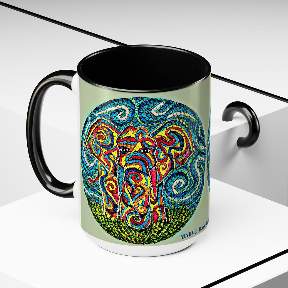 Thumbnail: Two-Tone Coffee Mugs, 15oz