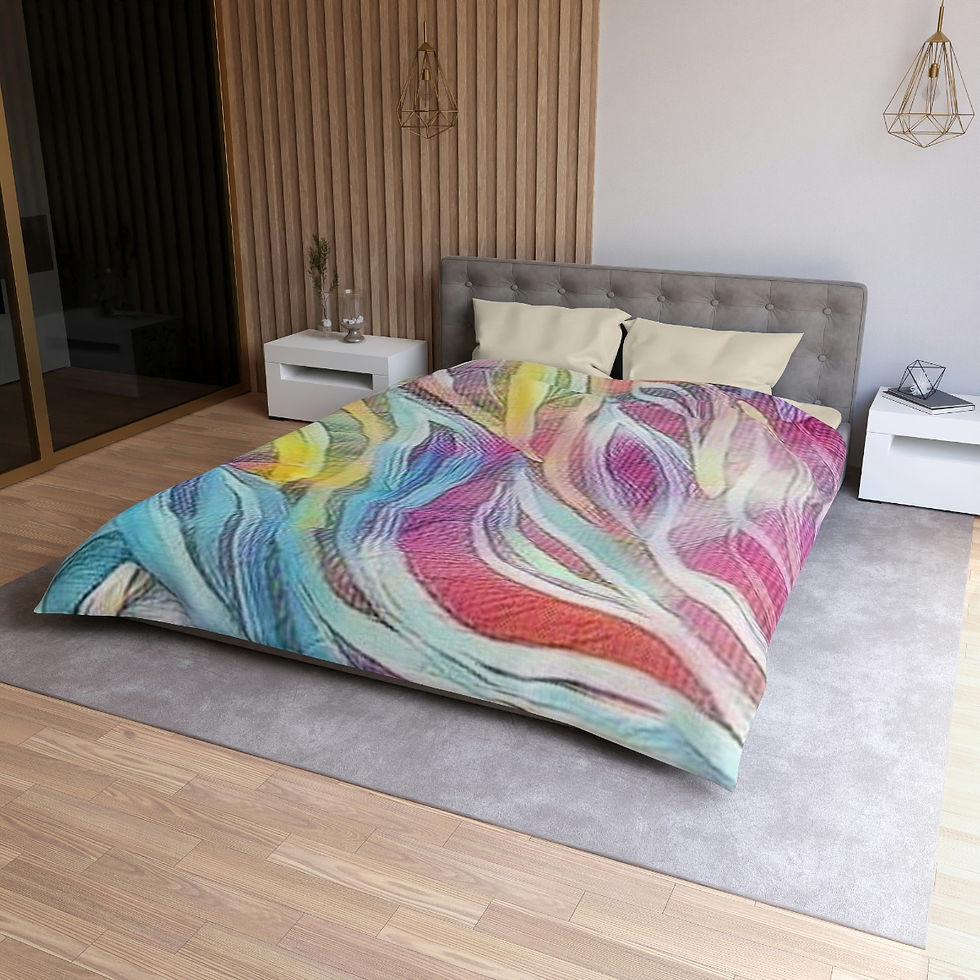 Queen Abstract Microfiber Duvet Cover