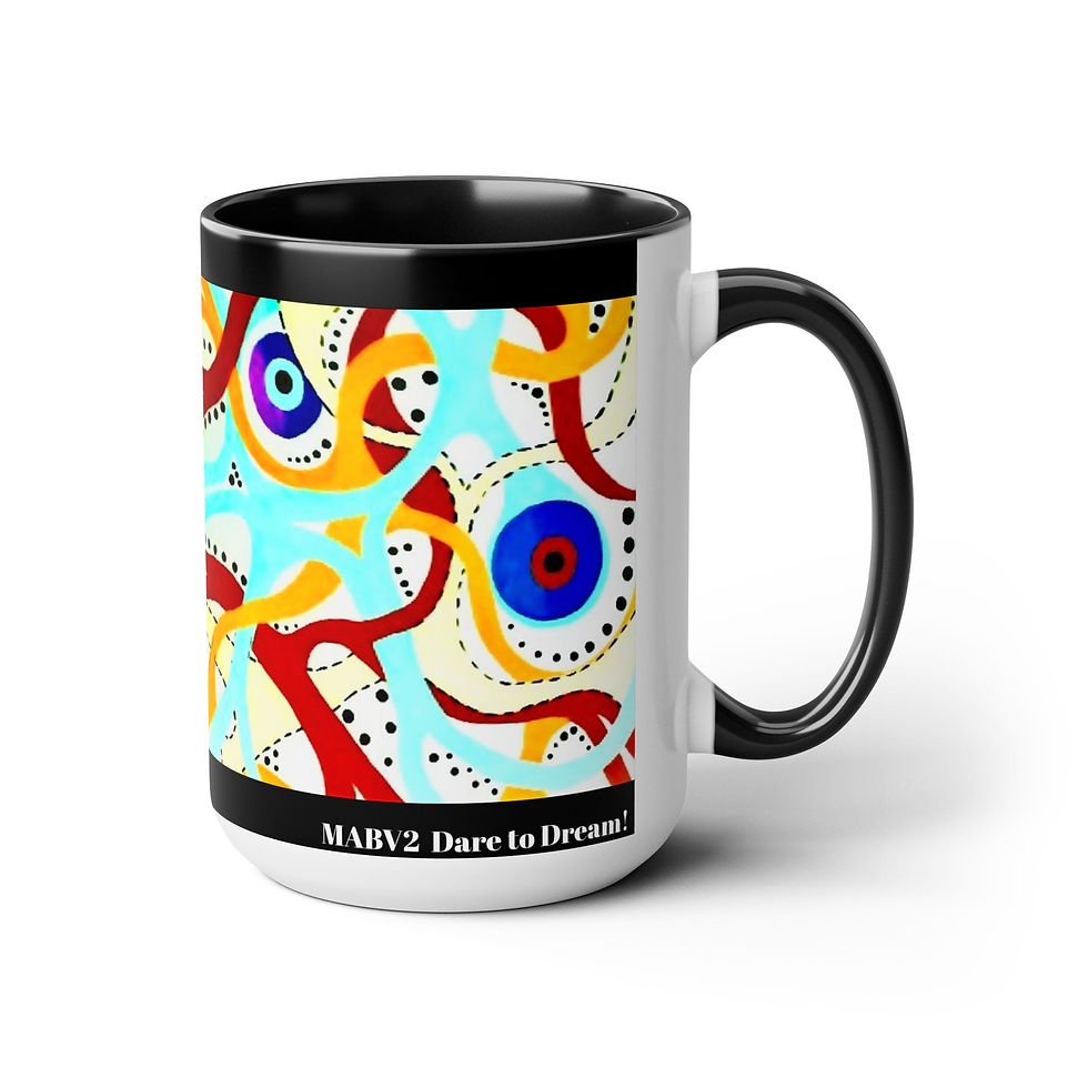 Thumbnail: Two-Tone Coffee Mugs, 15oz