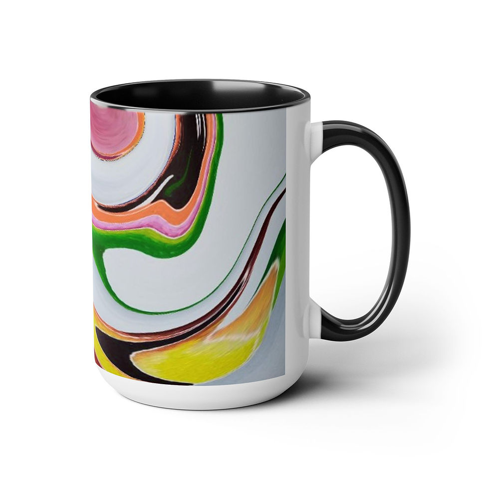 Thumbnail: Two-Tone Coffee Mugs, 15oz