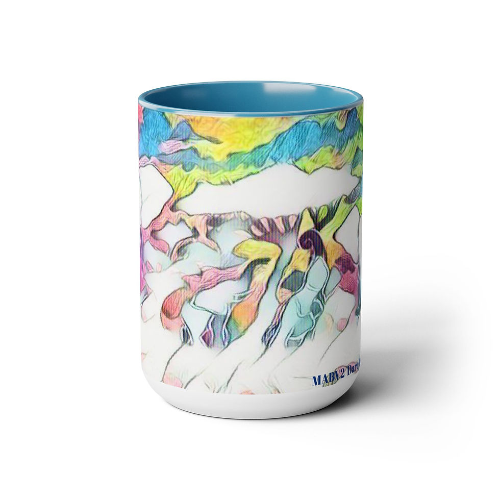 Thumbnail: Two-Tone Coffee Mugs, 15oz