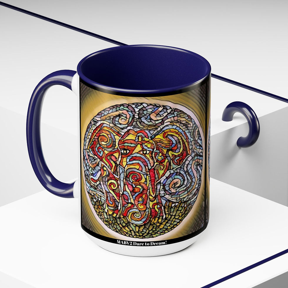 Thumbnail: Two-Tone Coffee Mugs, 15oz