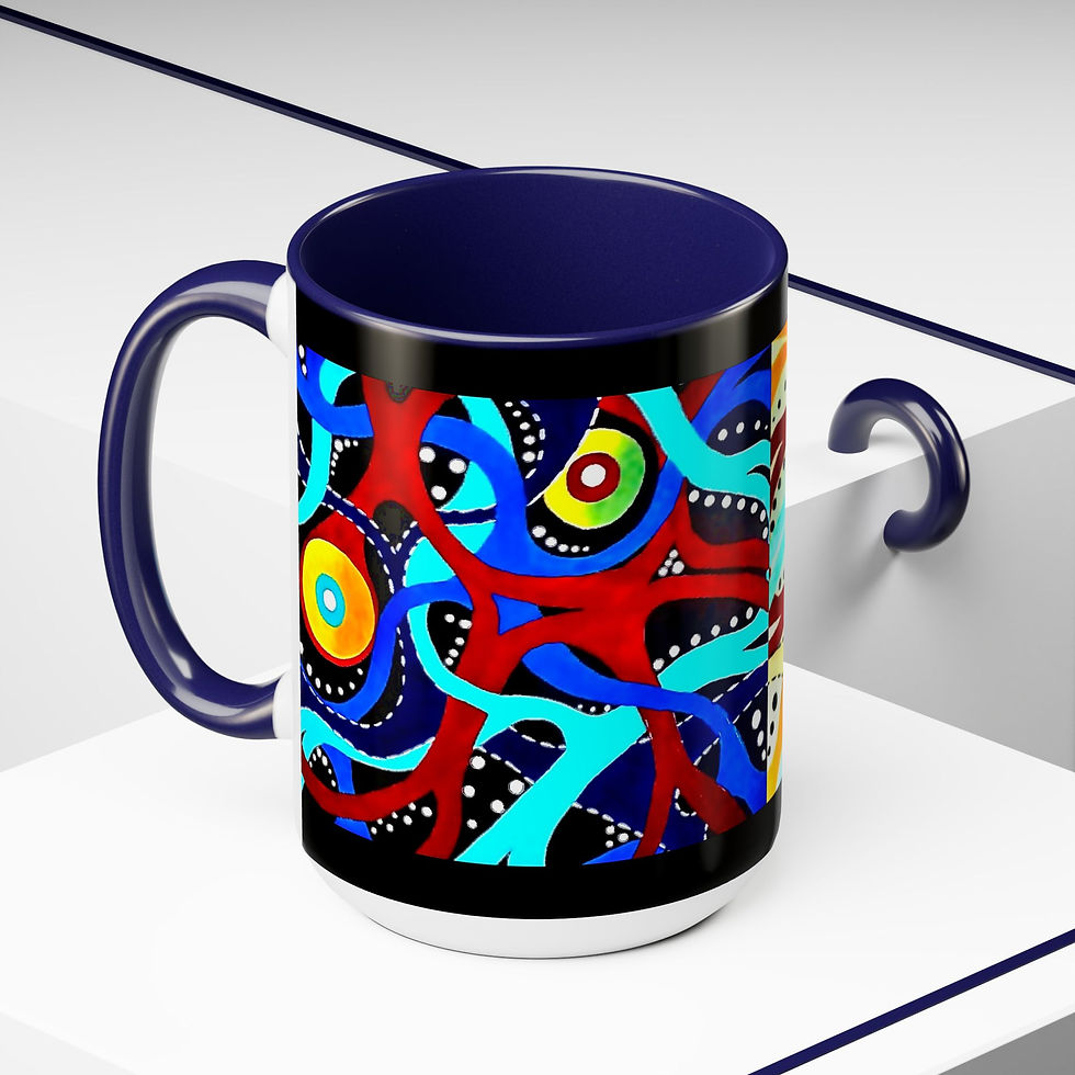 Thumbnail: Two-Tone Coffee Mugs, 15oz