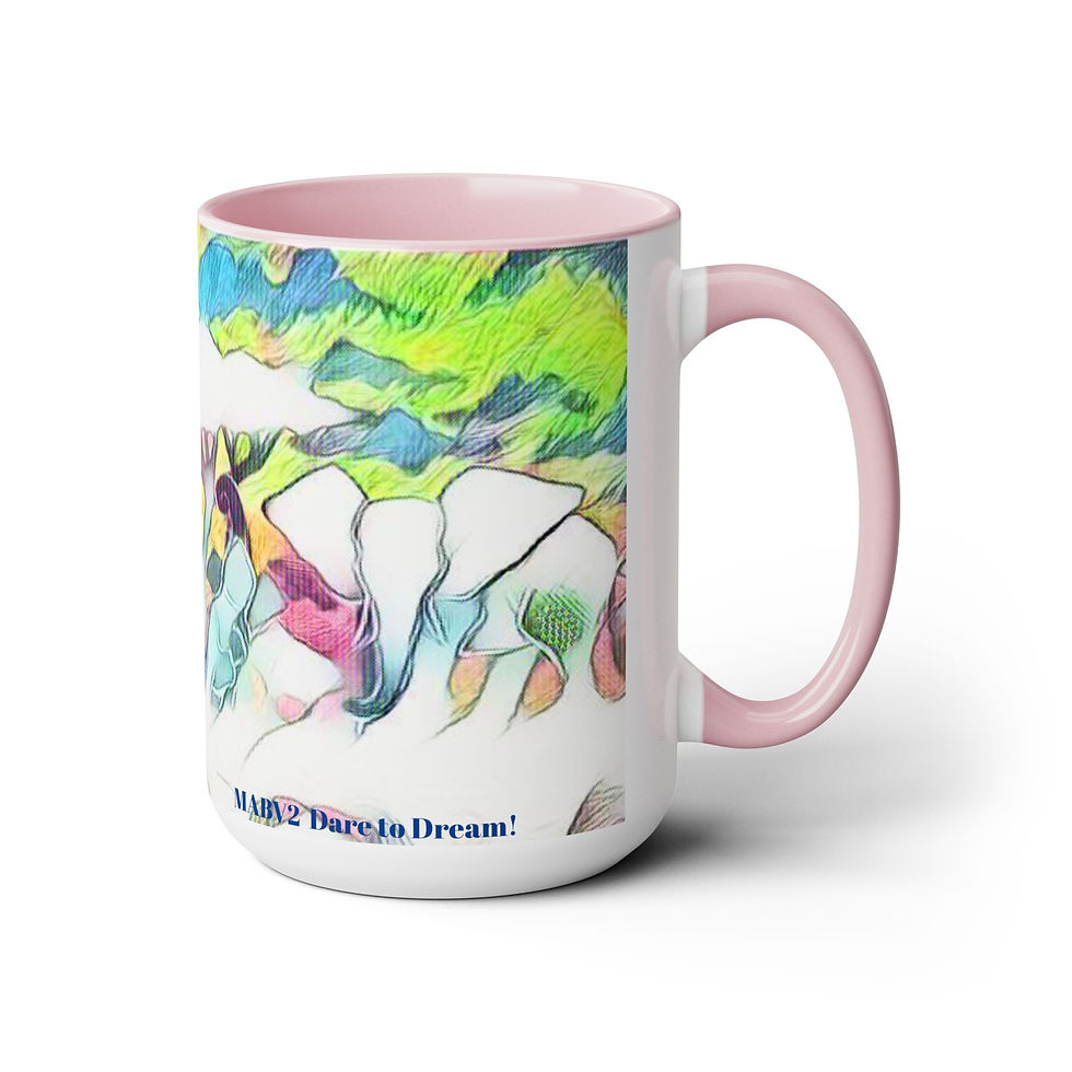 Thumbnail: Two-Tone Coffee Mugs, 15oz