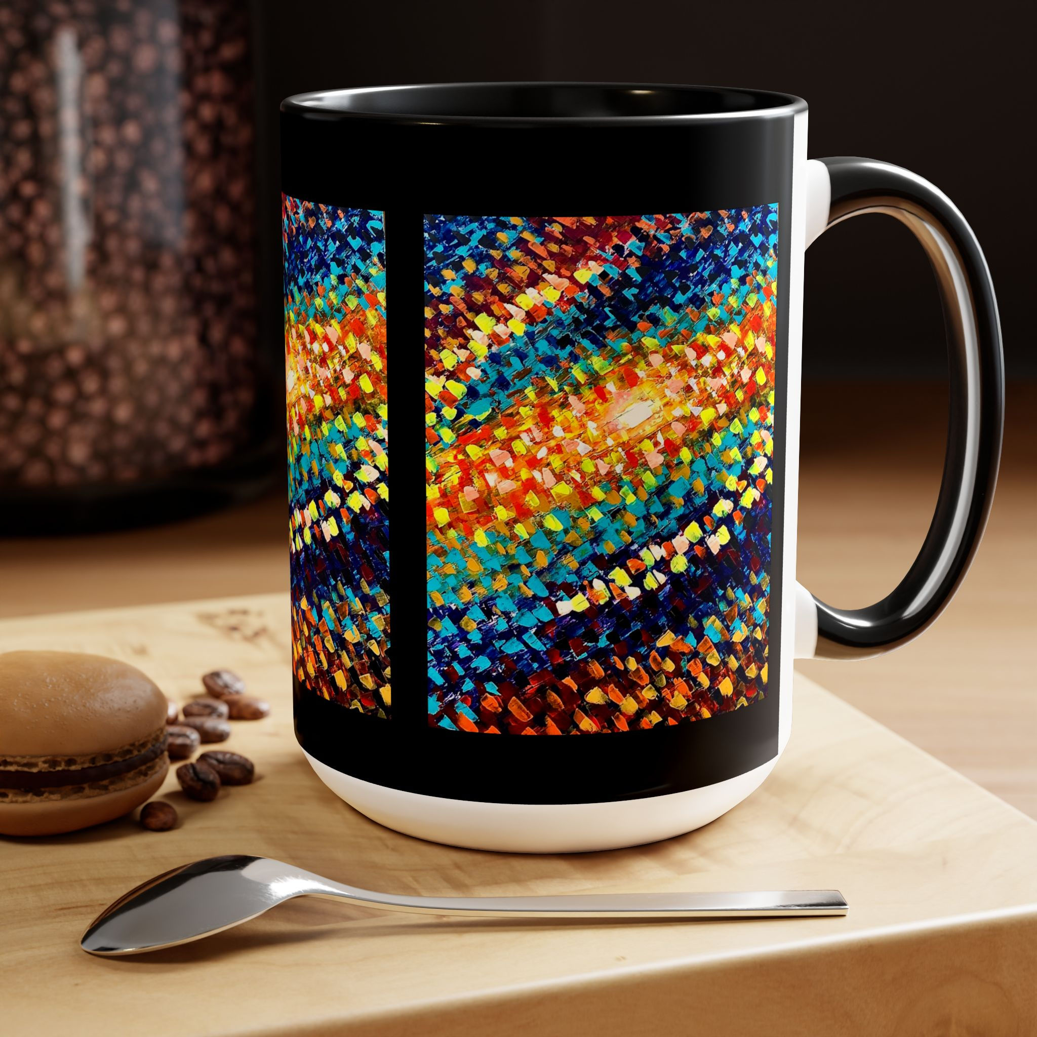 Two-Tone Coffee Mugs, 15oz