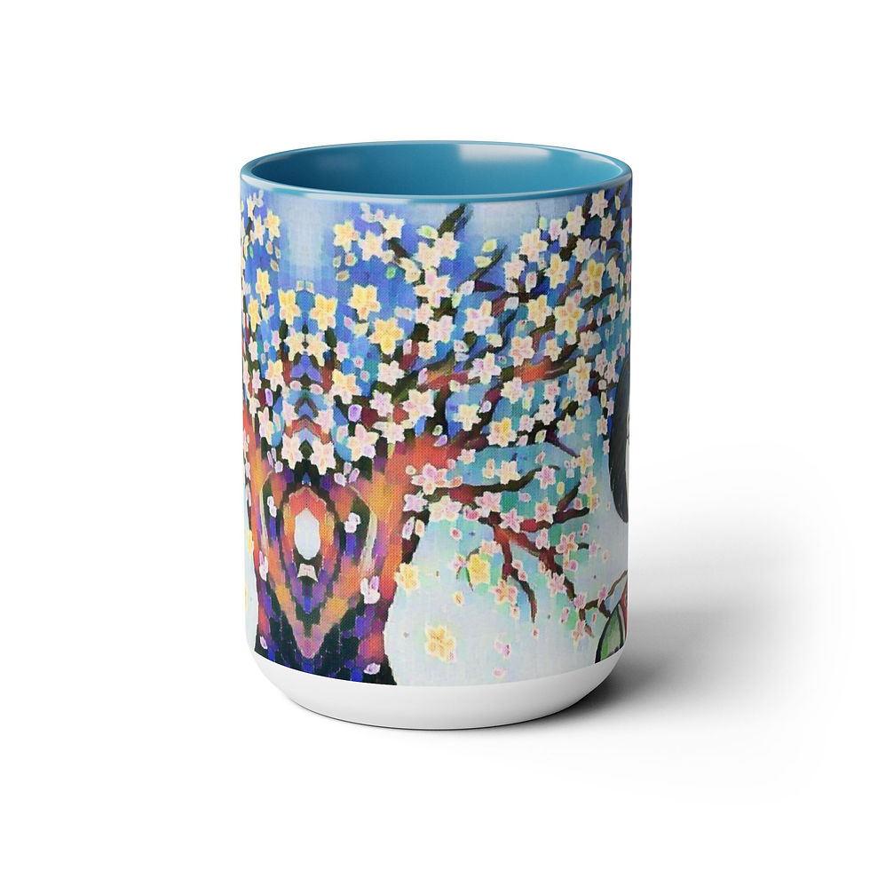 Thumbnail: Two-Tone Coffee Mugs, 15oz