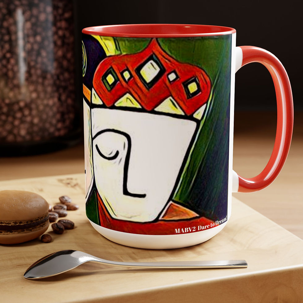 Thumbnail: Two-Tone Coffee Mugs, 15oz