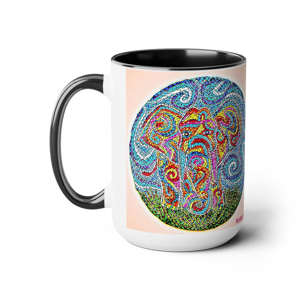 Thumbnail: Two-Tone Coffee Mugs, 15oz