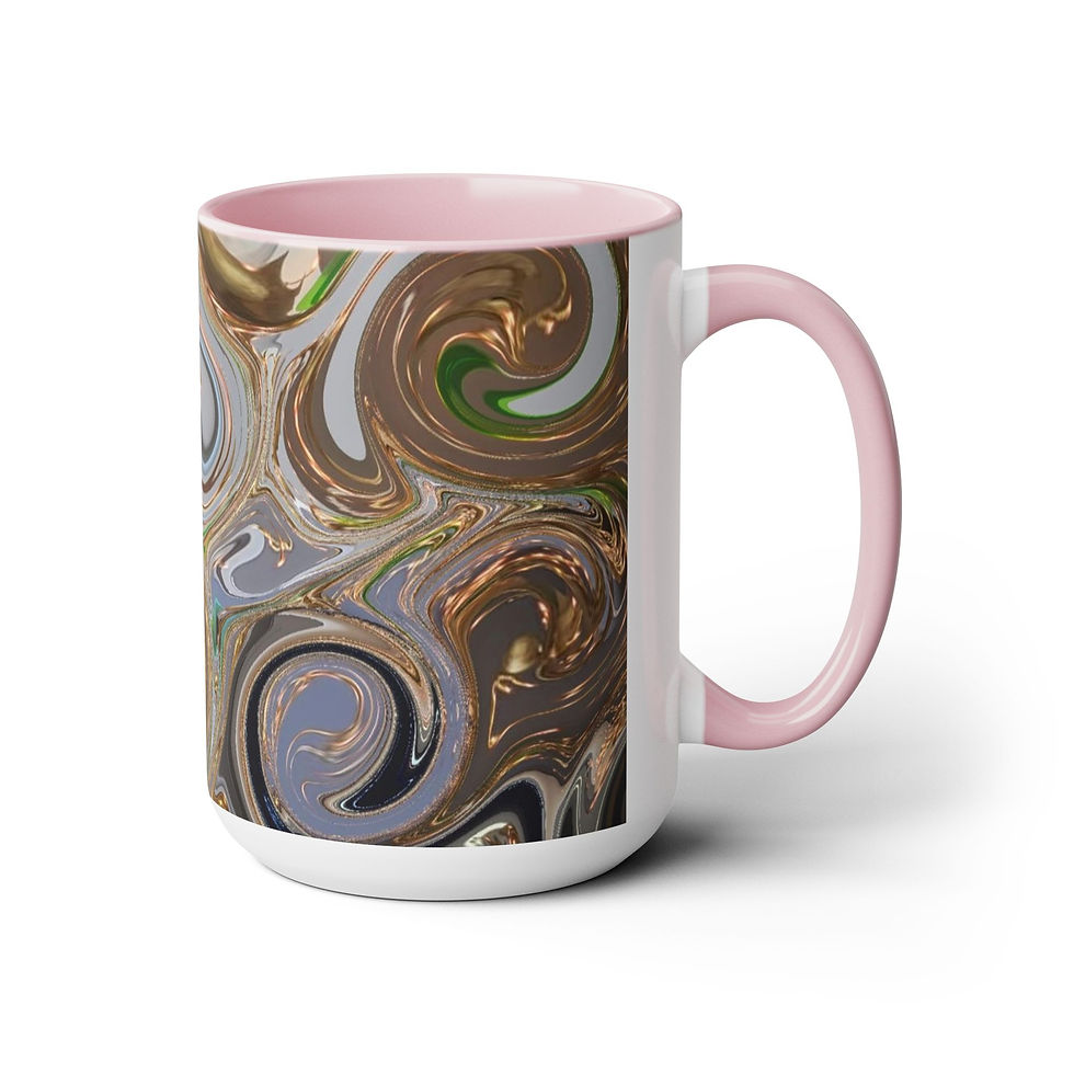 Thumbnail: Two-Tone Coffee Mugs, 15oz