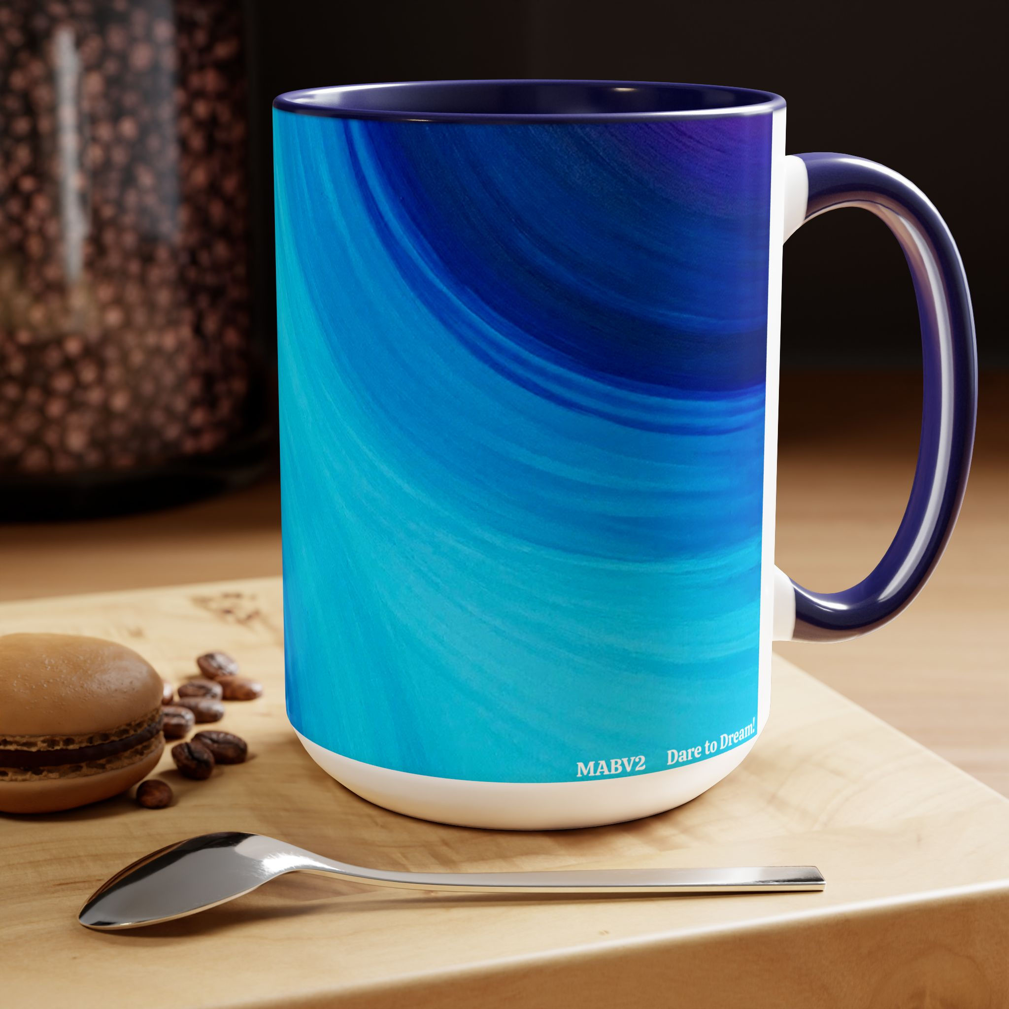 Two-Tone Coffee Mugs, 15oz