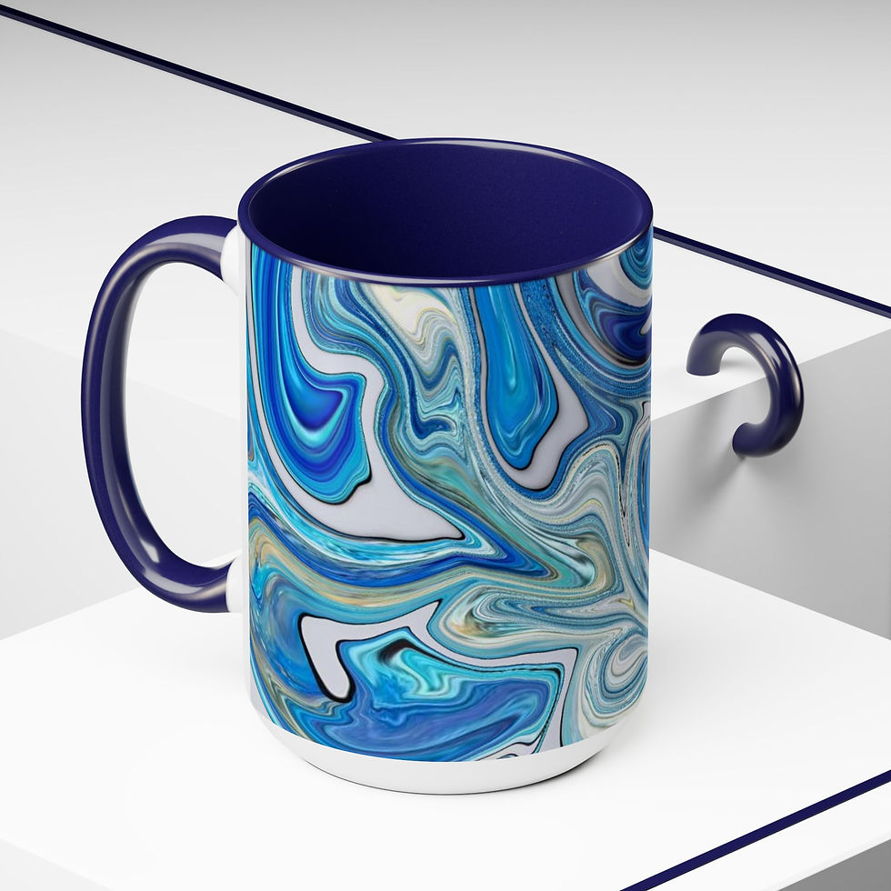 Thumbnail: Two-Tone Coffee Mugs, 15oz