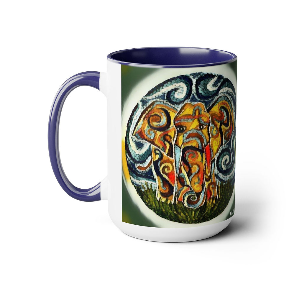 Thumbnail: Two-Tone Coffee Mugs, 15oz