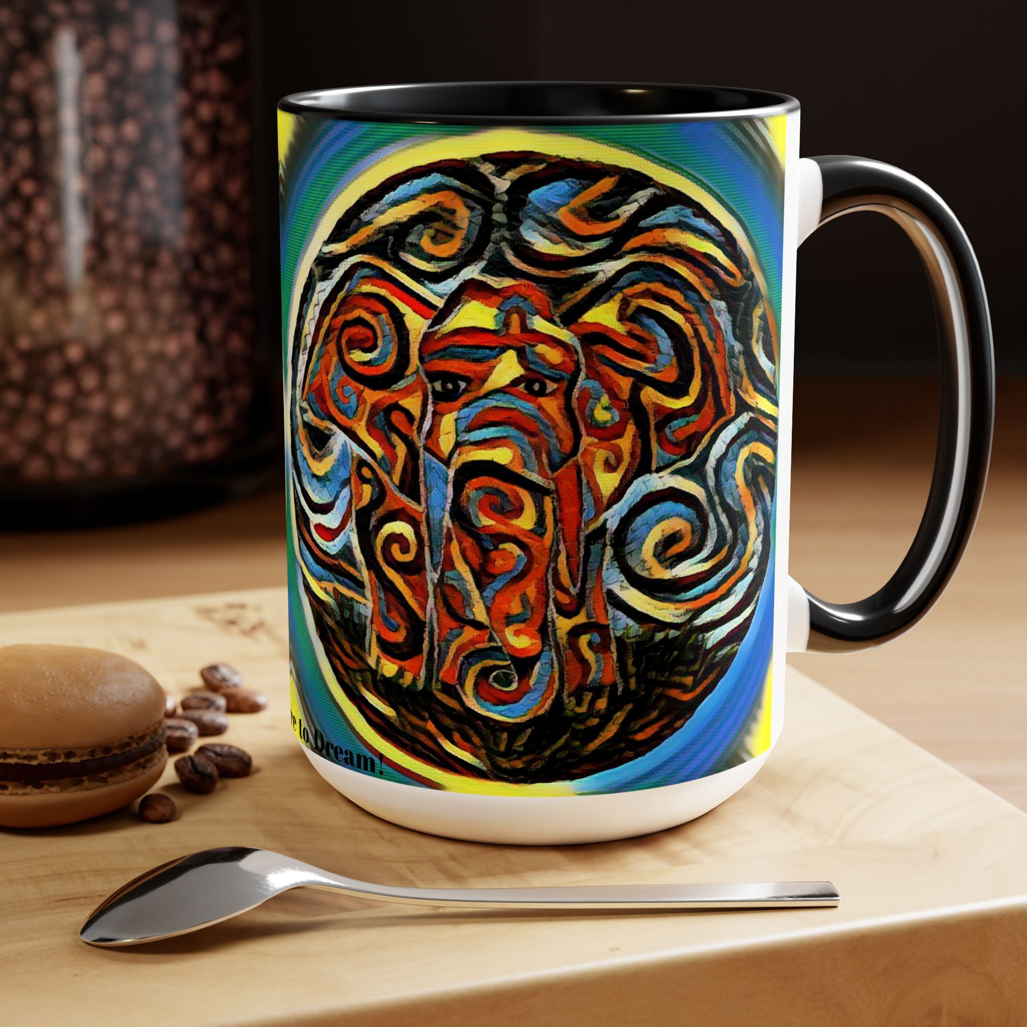 Two-Tone Coffee Mugs, 15oz