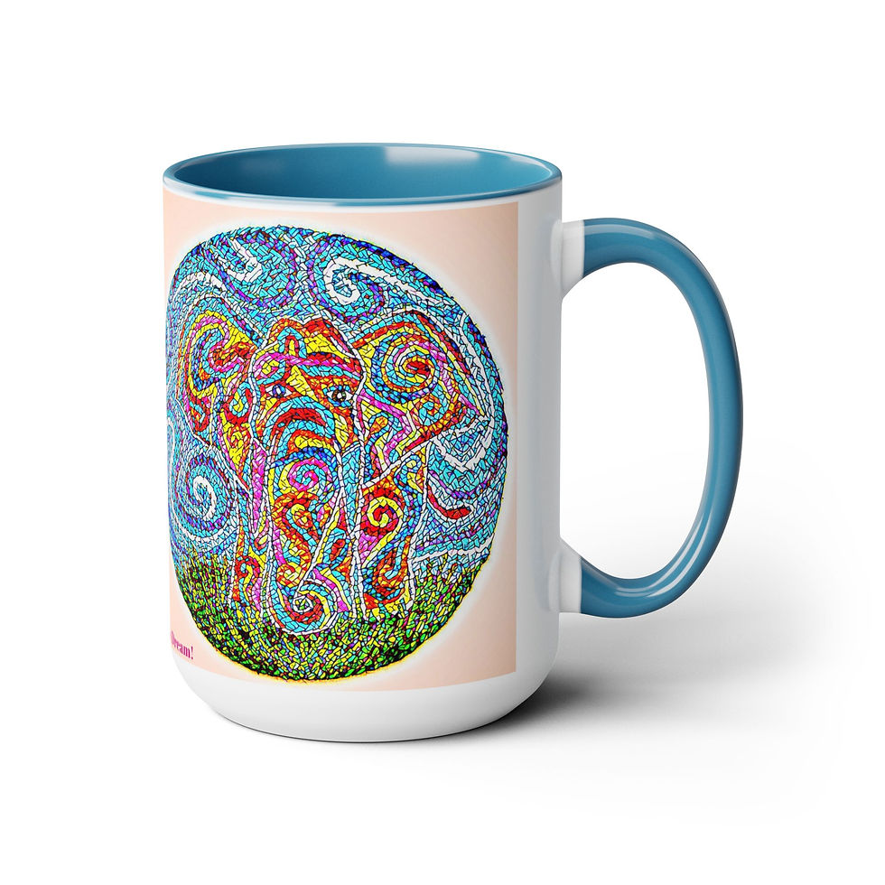 Thumbnail: Two-Tone Coffee Mugs, 15oz