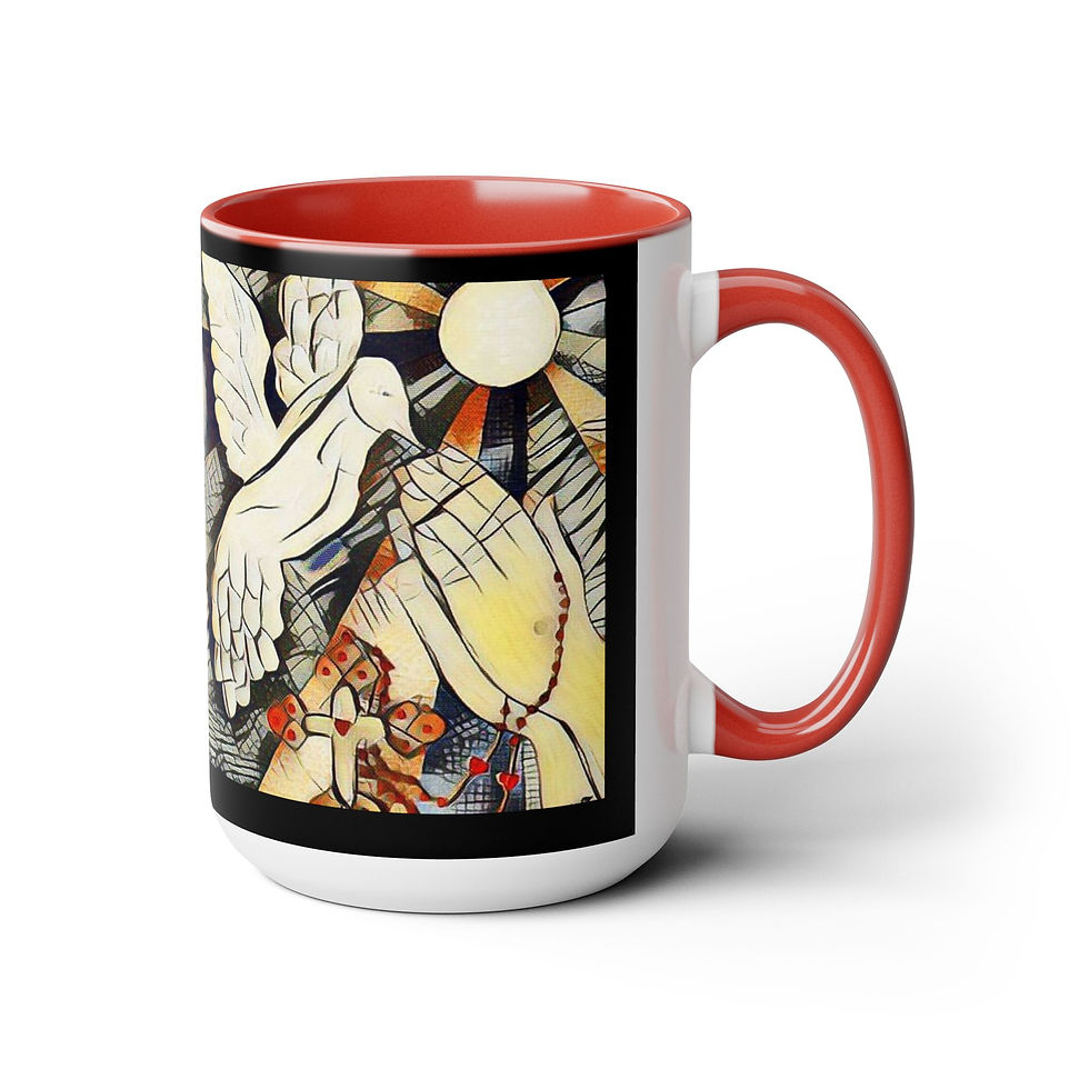 Thumbnail: Two-Tone Coffee Mugs, 15oz