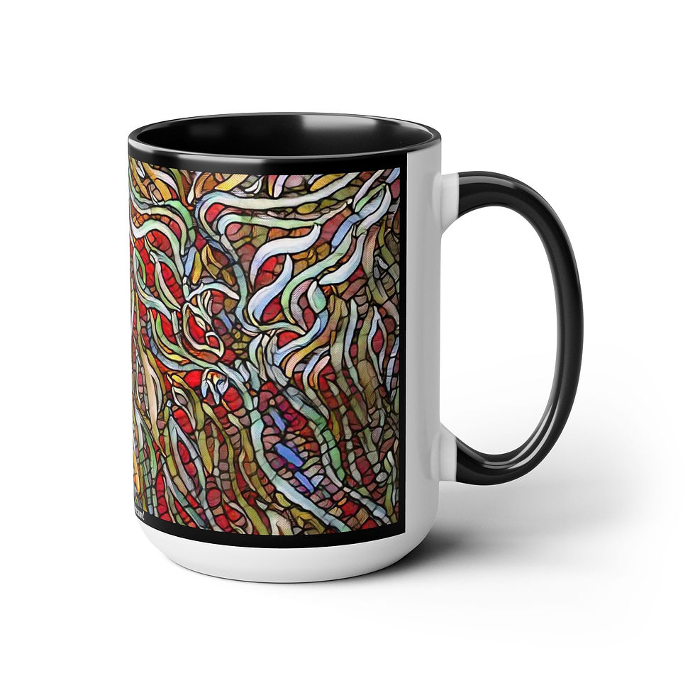 Thumbnail: Two-Tone Coffee Mugs, 15oz