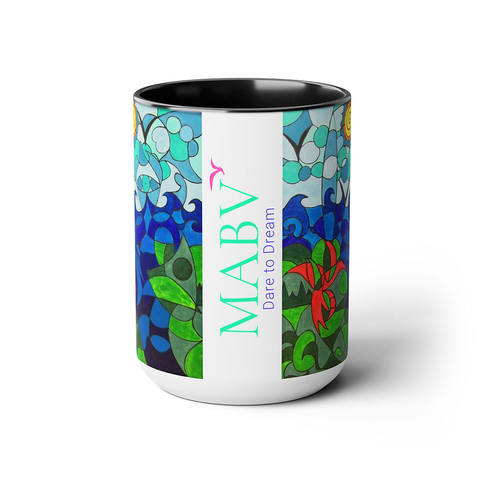 Thumbnail: Two-Tone Coffee Mugs, 15oz