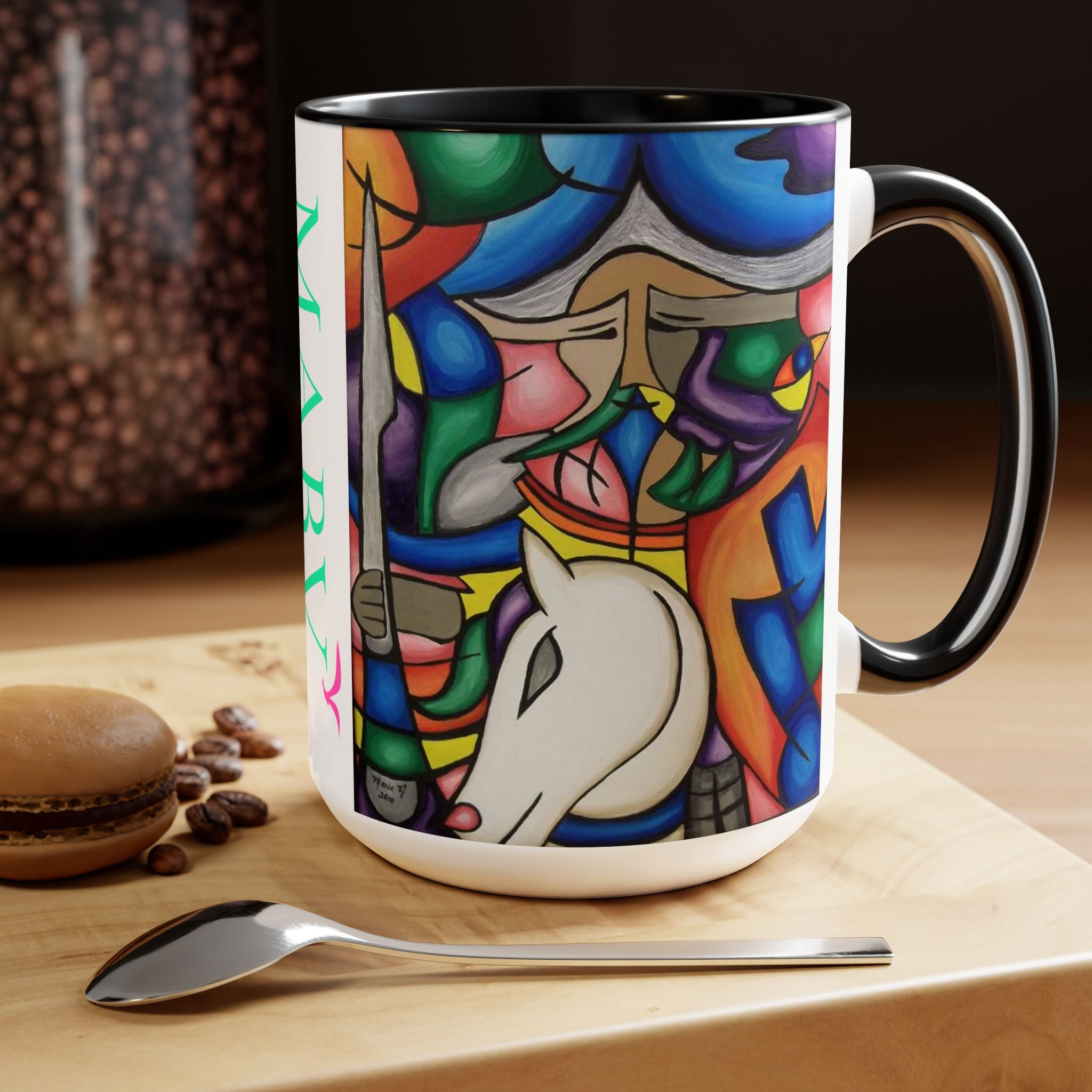 Two-Tone Coffee Mugs, 15oz