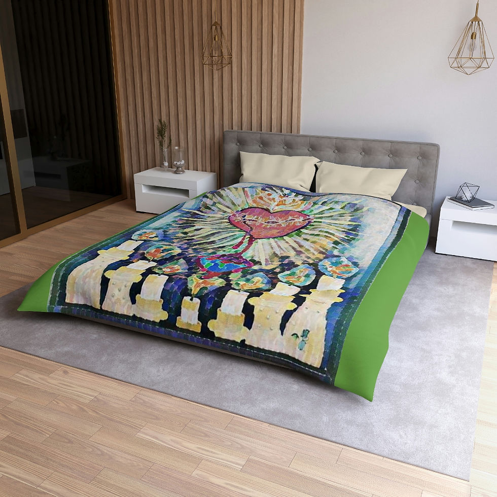 Queen Religious Microfiber Duvet Cover