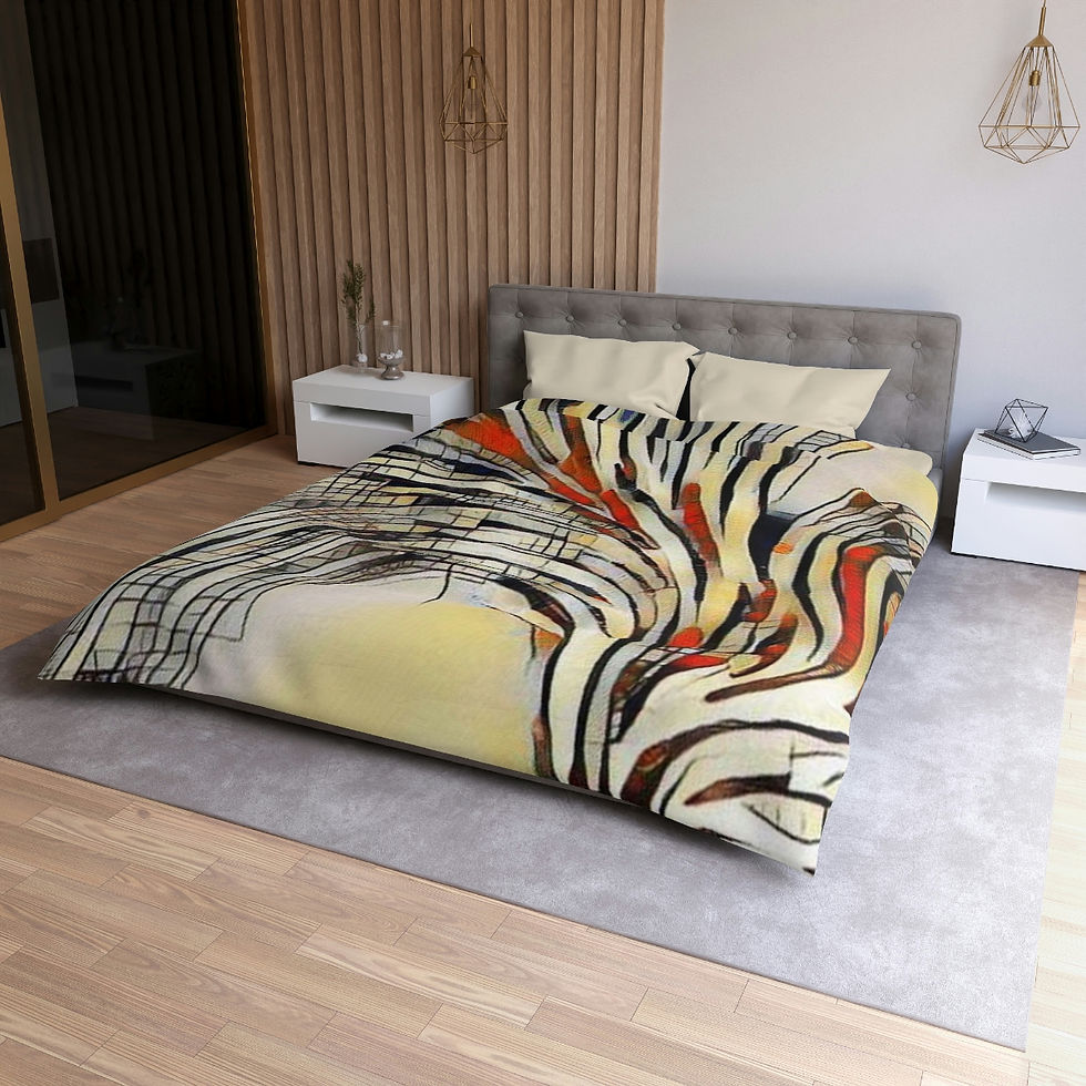 Queen Abstract Microfiber Duvet Cover