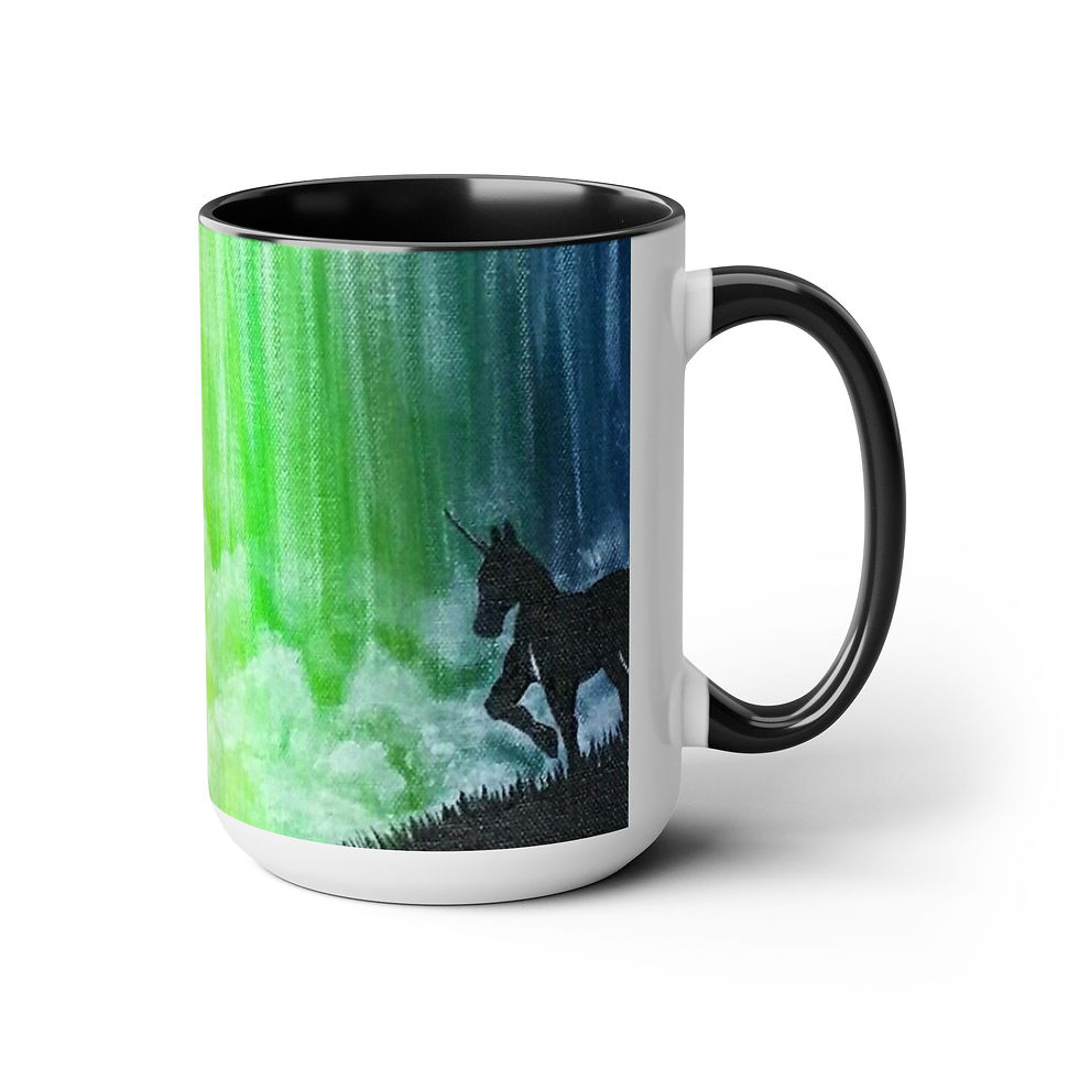 Thumbnail: Two-Tone Coffee Mugs, 15oz