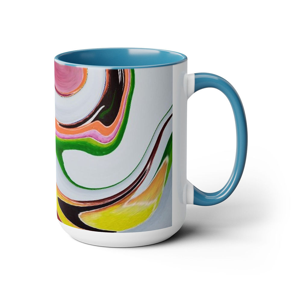 Thumbnail: Two-Tone Coffee Mugs, 15oz